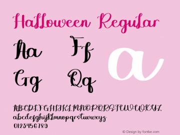 Halloween Version 1.001;Fontself Maker 3.5.6图片样张