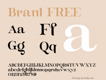 Brant FREE Version 1.004;Fontself Maker 3.5.8图片样张