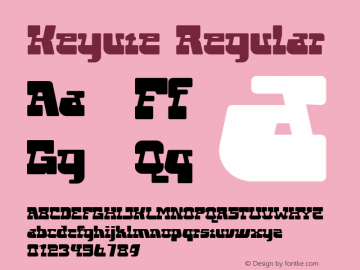Keyute Version 1.002;Fontself Maker 3.5.8图片样张