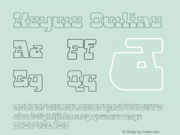KeyuteOutline Version 1.002;Fontself Maker 3.5.8图片样张