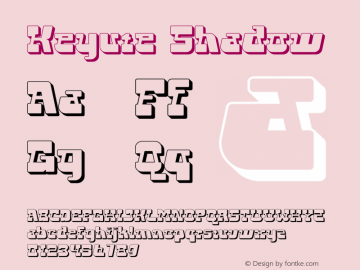 KeyuteShadow Version 1.002;Fontself Maker 3.5.8图片样张