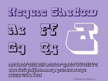 Keyute Shadow Version 1.002;Fontself Maker 3.5.8图片样张