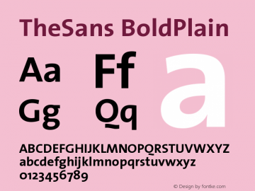 TheSans BoldPlain Version 1.0 Font Sample