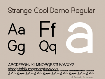 Strange Cool Demo Version 1.003;Fontself Maker 3.5.4图片样张