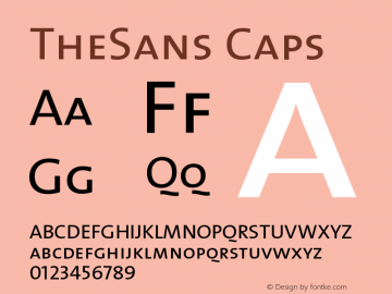 TheSans Caps Version 1.0 Font Sample