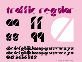 Traffic Regular Version 0.0 Font Sample