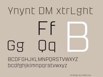 Yanyont DEMO ExtraLight Version 1.000;Glyphs 3.1.2 (3151)图片样张