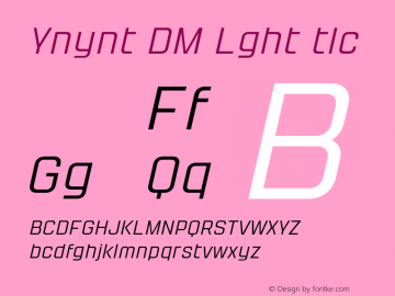 Yanyont DEMO Light Italic Version 1.000;Glyphs 3.1.2 (3151)图片样张