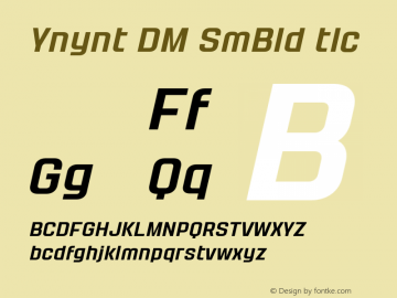 Yanyont DEMO SemiBold Italic Version 1.000;Glyphs 3.1.2 (3151)图片样张