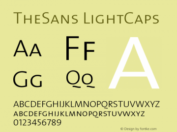TheSans LightCaps Version 1.0 Font Sample