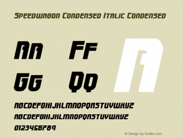 Speedwagon Condensed Italic Version 1.2; 2023图片样张