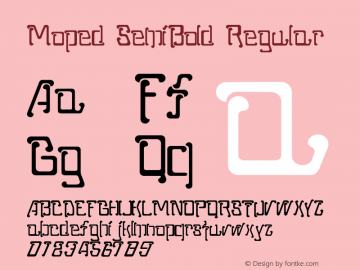 Moped SemiBold Regular 001.000 Font Sample