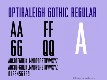 OPTIRaleigh Gothic Regular 001.000图片样张