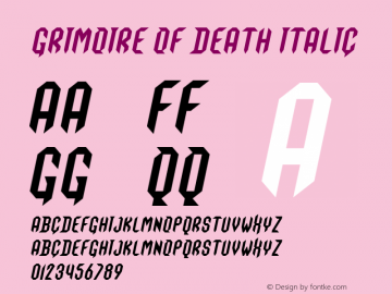 Grimoire Of Death Italic 0.90图片样张