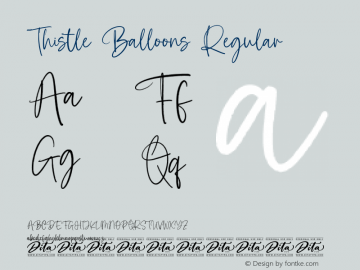 Thistle Balloons Version 1.000;May 29, 2023;FontCreator 14.0.0.2901 32-bit图片样张