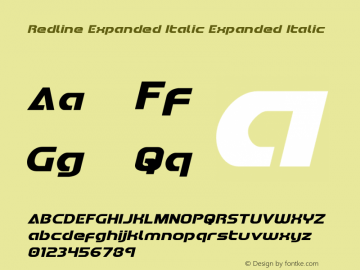 Redline Expanded Italic Version 1.2; 2023图片样张
