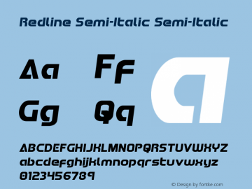 Redline Semi-Italic Version 1.2; 2023图片样张