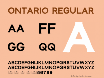 Ontario Version 1.004;Fontself Maker 3.5.8图片样张