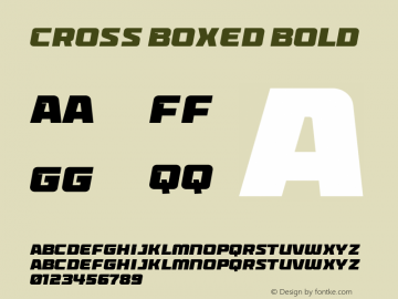 Cross Boxed Bold Version 1.000图片样张