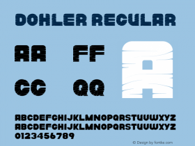 DOHLER Version 1.001;Fontself Maker 3.5.7图片样张