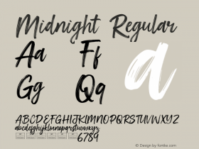 Midnight Version 1.005;Fontself Maker 3.5.8图片样张