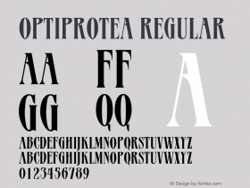 OPTIProtea Regular Version 001.000 Font Sample