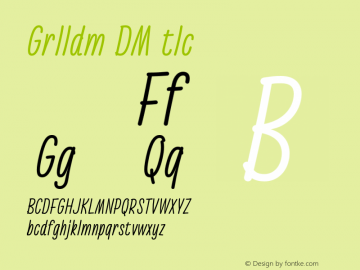 Grilldem DEMO Italic Version 1.000;Glyphs 3.1.2 (3151)图片样张