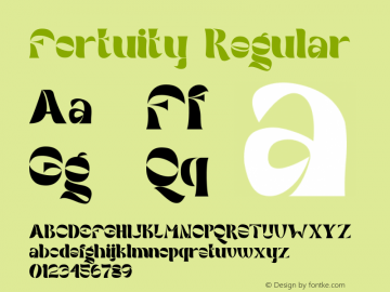 Fortuity Version 1.00;June 13, 2023;FontCreator 13.0.0.2655 64-bit图片样张