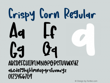 Crispy Corn Version 1.00;June 23, 2023;FontCreator 11.5.0.2430 64-bit图片样张