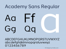 Academy Sans Version 2.001图片样张