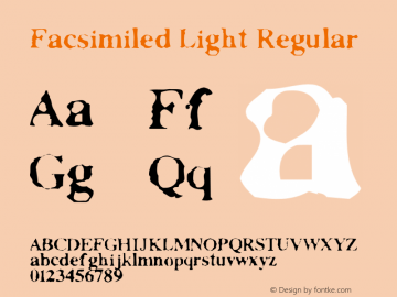 Facsimiled Light Regular 001.000图片样张