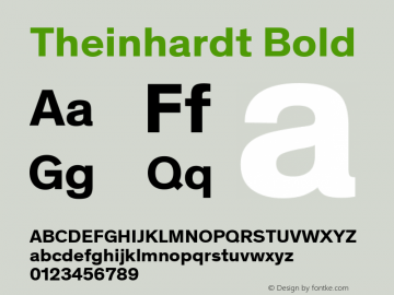 Theinhardt Bold Version 4.003; build 0008图片样张