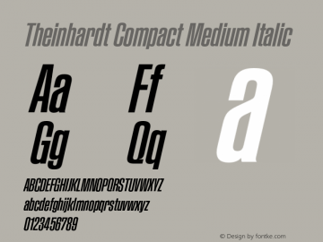 TheinhardtCompact-MediumItalic Version 1.002; build 0002图片样张