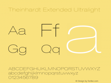 TheinhardtExtended-Ultralight Version 1.002; build 0002图片样张