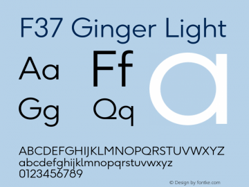 F37 Ginger Light Version 5.000;Glyphs 3.1.2 (3151)图片样张
