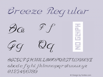 Breeze Regular Version 1.000图片样张