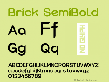 Brick SemiBold Version 1.000图片样张
