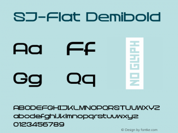 SJ-Flat Demibold Version 1.000图片样张