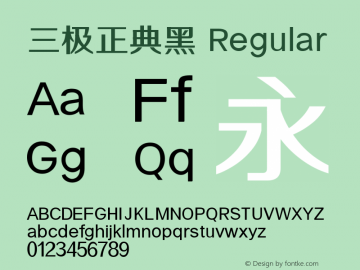 三极正典黑 Regular 图片样张