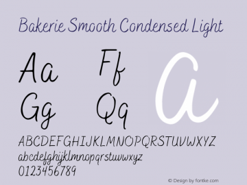 Bakerie Smooth Condensed Light Version 1.000 | FøM Fix图片样张