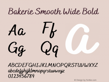 Bakerie Smooth Wide Bold Version 1.000 | FøM Fix图片样张