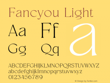 Fancyou Light Version 1.003;Fontself Maker 3.5.8图片样张