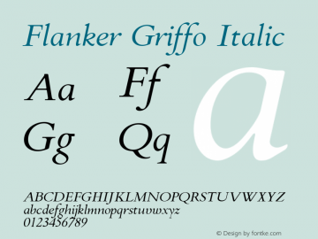 FlankerGriffo-Italic 3.200图片样张