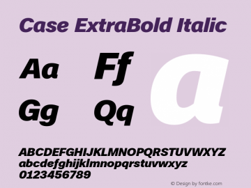 Case ExtraBold Italic Version 2.00图片样张