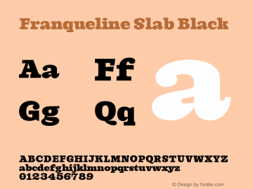 Franqueline Slab Black Version 1.000图片样张