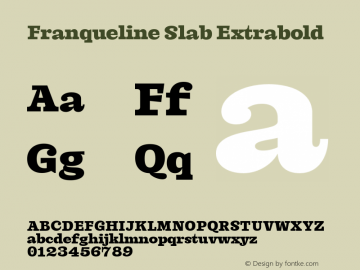 Franqueline Slab Extrabold Version 1.000图片样张