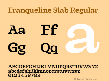 Franqueline Slab Regular Version 1.000图片样张