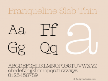 Franqueline Slab Thin Version 1.000图片样张