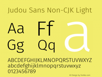 Judou Sans Non-CJK Light Version 1.001;August 2, 2023;FontCreator 14.0.0.2901 64-bit图片样张