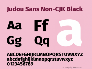 Judou Sans Non-CJK Black Version 1.001;August 2, 2023;FontCreator 14.0.0.2901 64-bit图片样张